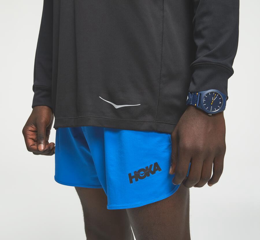 Hoka One One Top Erkek Siyah - Performance 3/4 Sleeve - ZU1859230